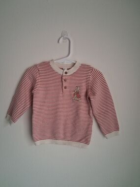 Peter Rabbit Mark & Spencer Pink Knit Embroided Sweater 12 Months